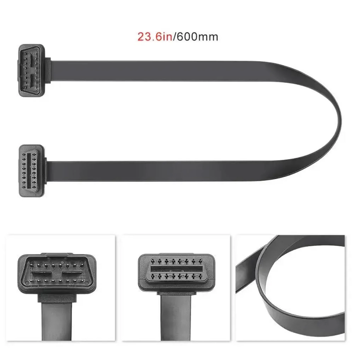 Câble de rallonge plat OBD2 16 broches (60 cm) | Interface