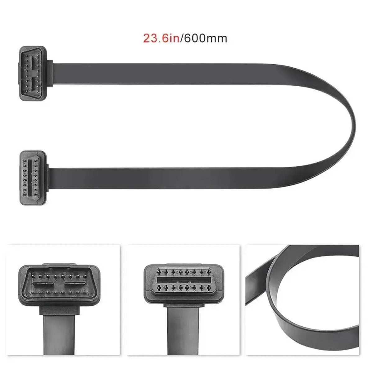 Câble de rallonge plat OBD2 16 broches (60 cm) | Interface