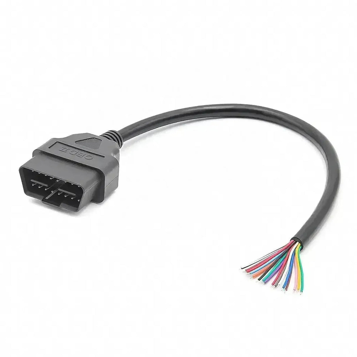 Connecteur OBD2 16 broches (Mâle) avec 16 câbles à extrémités ouvertes (30 cm) | Accessoires