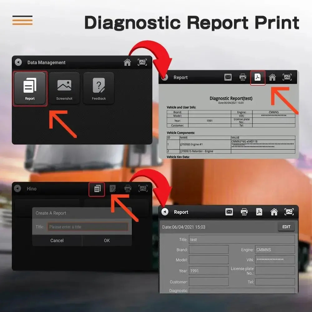 Ancel HD3100 Camion Appareil de diagnostic