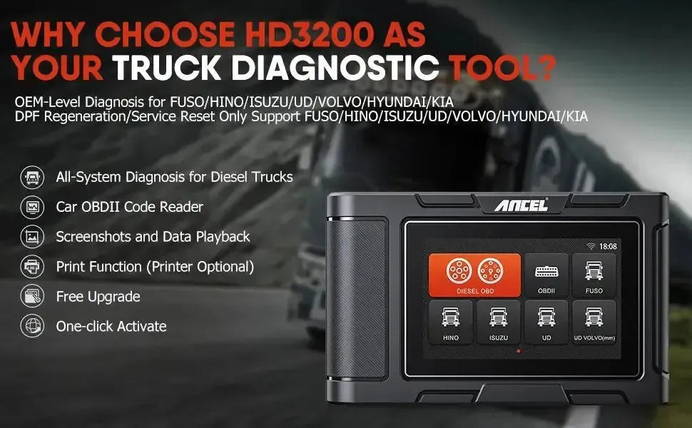 Ancel HD3200 Camion Appareil de diagnostic