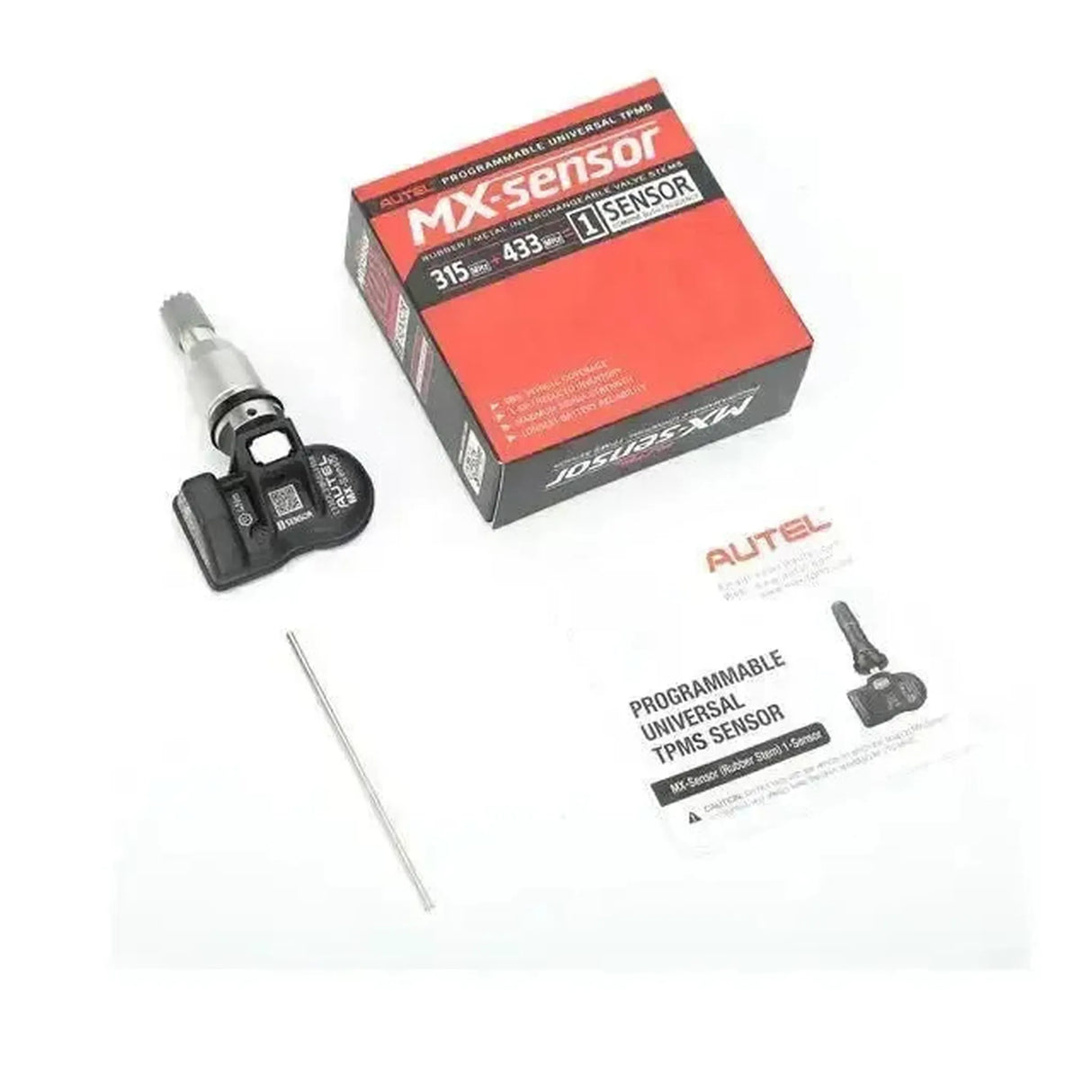 Capteur Autel MX 315MHz+433MHz (Aluminium) | Capteur TPMS (à presser)