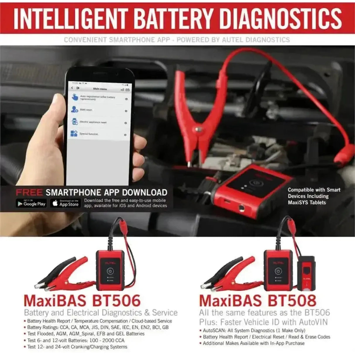 Autel MaxiBas BT506 | Testeur de batterie