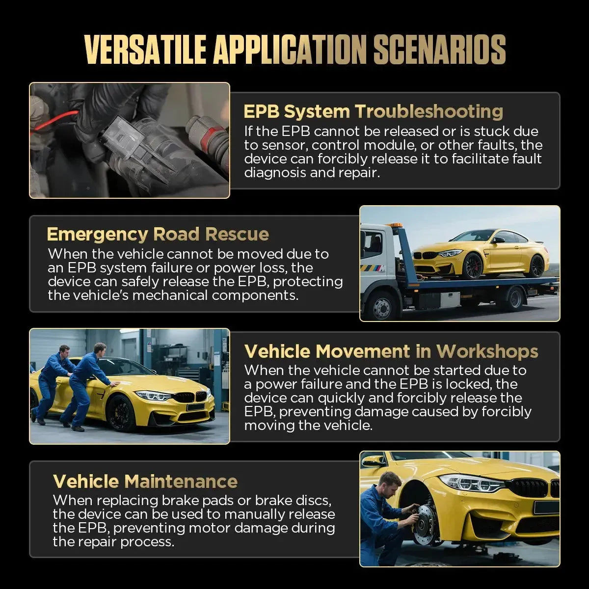 Autool BT10 | Outils de déverrouillage électronique de frein de stationnement