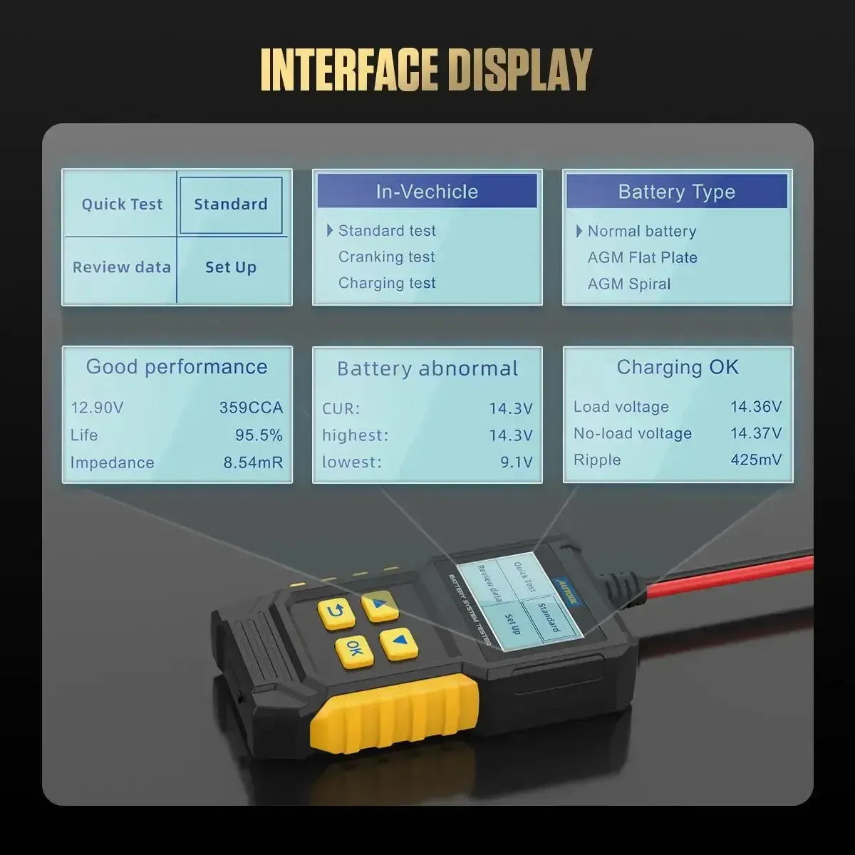 Autool BT360 | Testeur de batterie