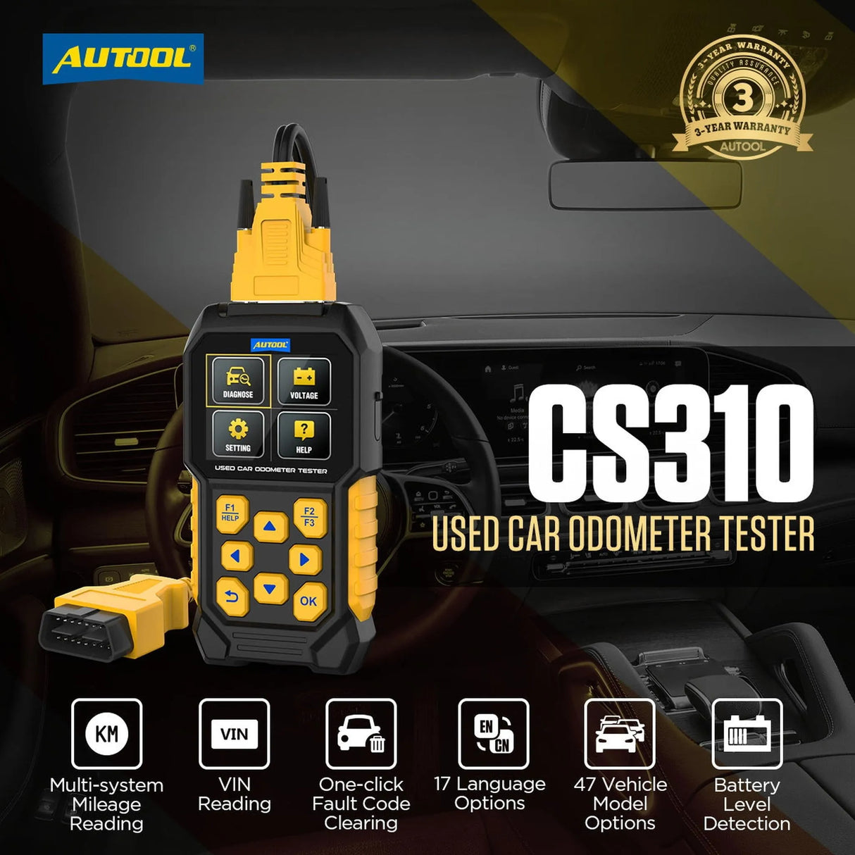 Autool CS310 | Compteur de tours