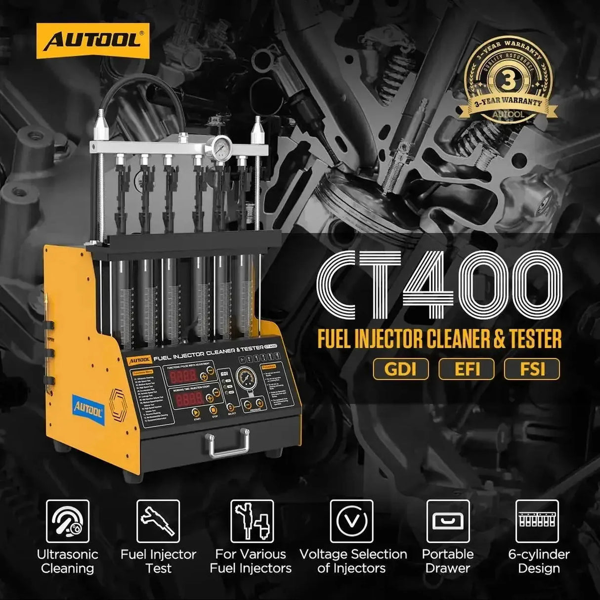 Autool CT400 | Testeur d'injecteurs