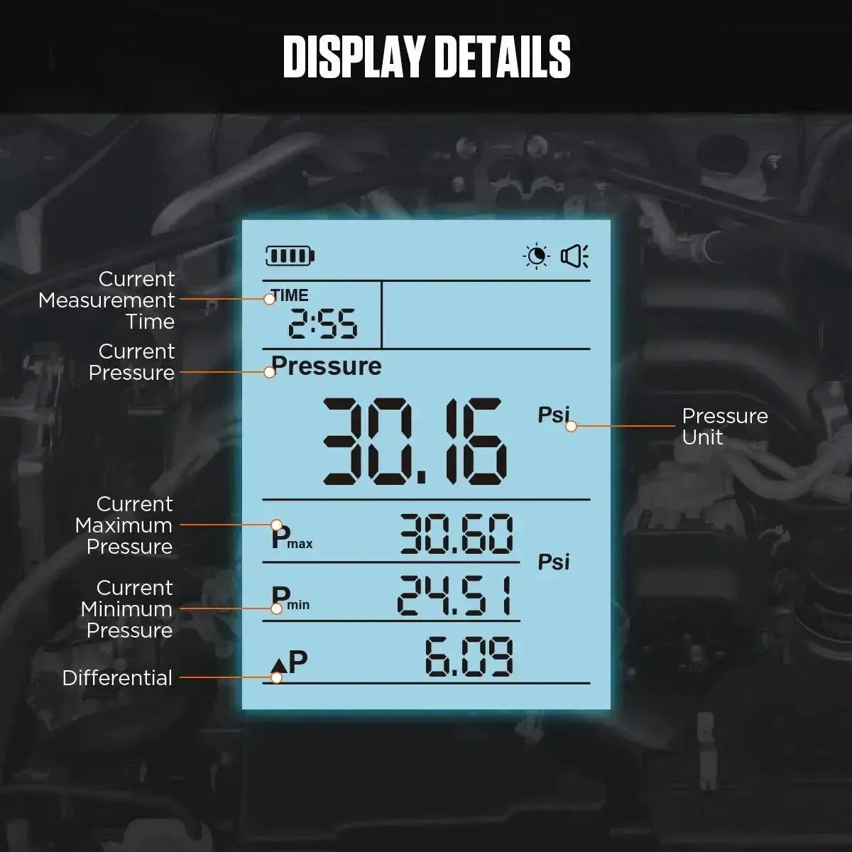 Autool PT630 | Testeur de pression de carburant