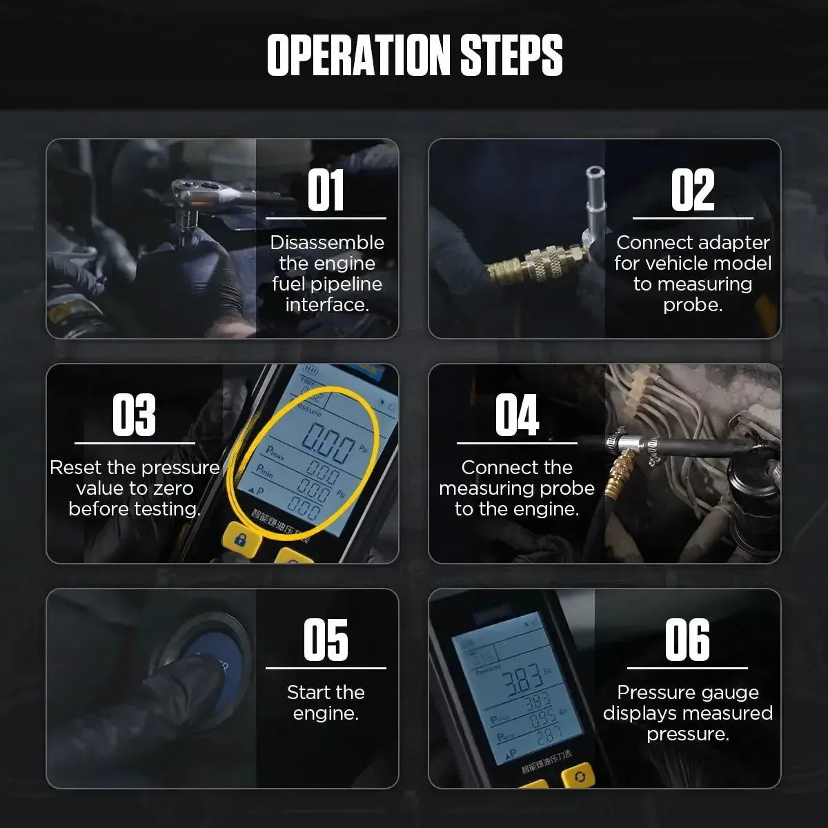 Autool PT630 | Testeur de pression de carburant