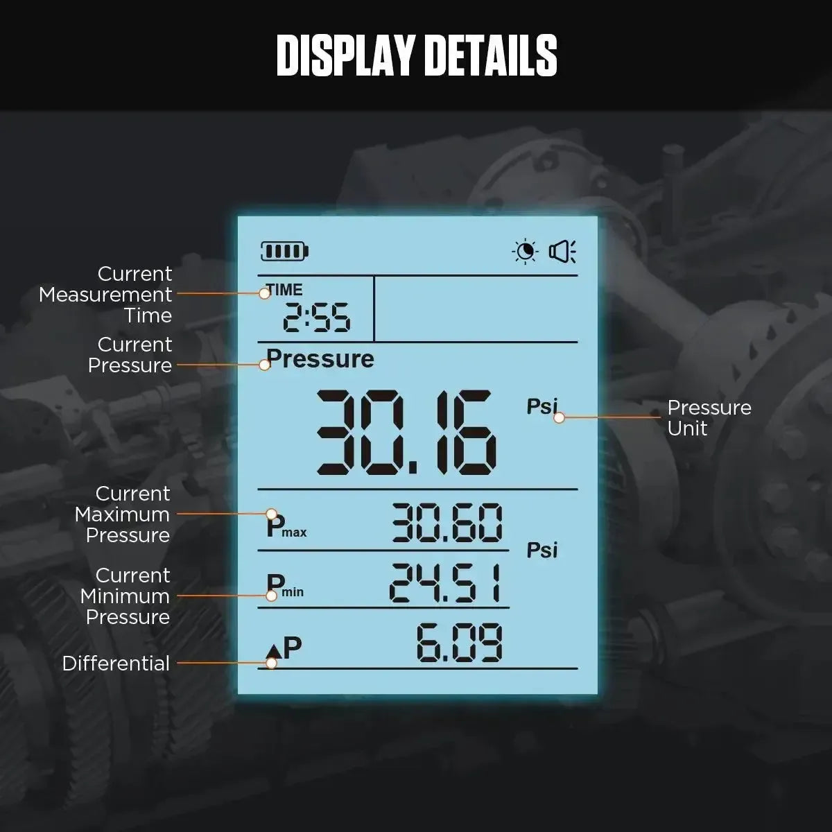 Autool PT650 | Testeur de pression d'huile de transmission