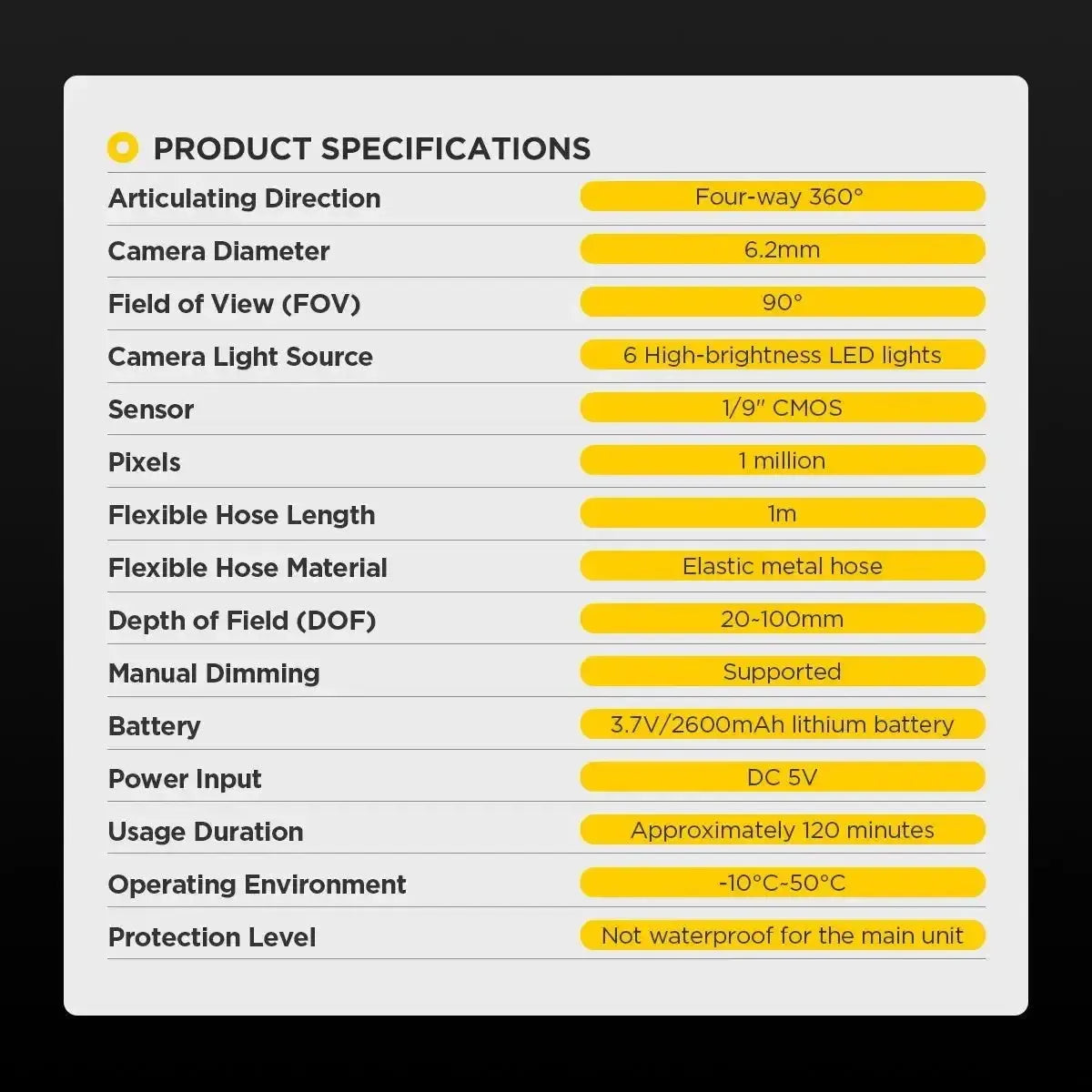 Autool SVB303 | Caméra d'inspection (6.2 mm)