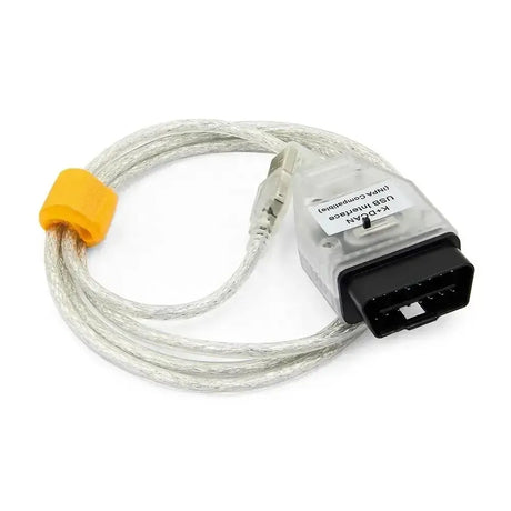 Câble d'interface commutateur USB BMW K+DCAN OBD2 - Blanc