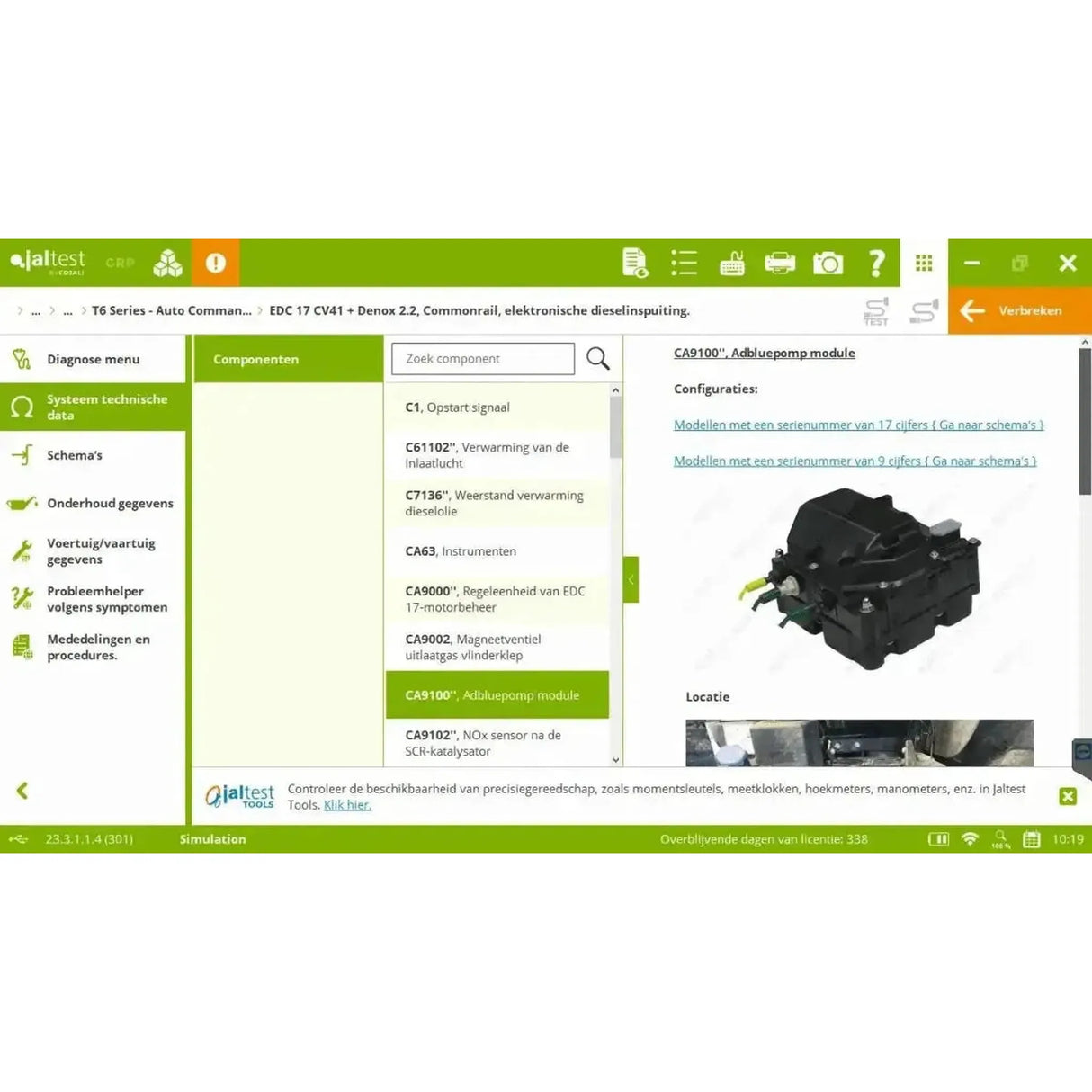 Jaltest AGV (Agricole) Appareil de diagnostic