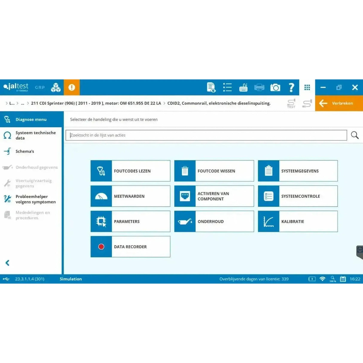 Jaltest Appareil de diagnostic pour véhicules utilitaires légers (LCV)