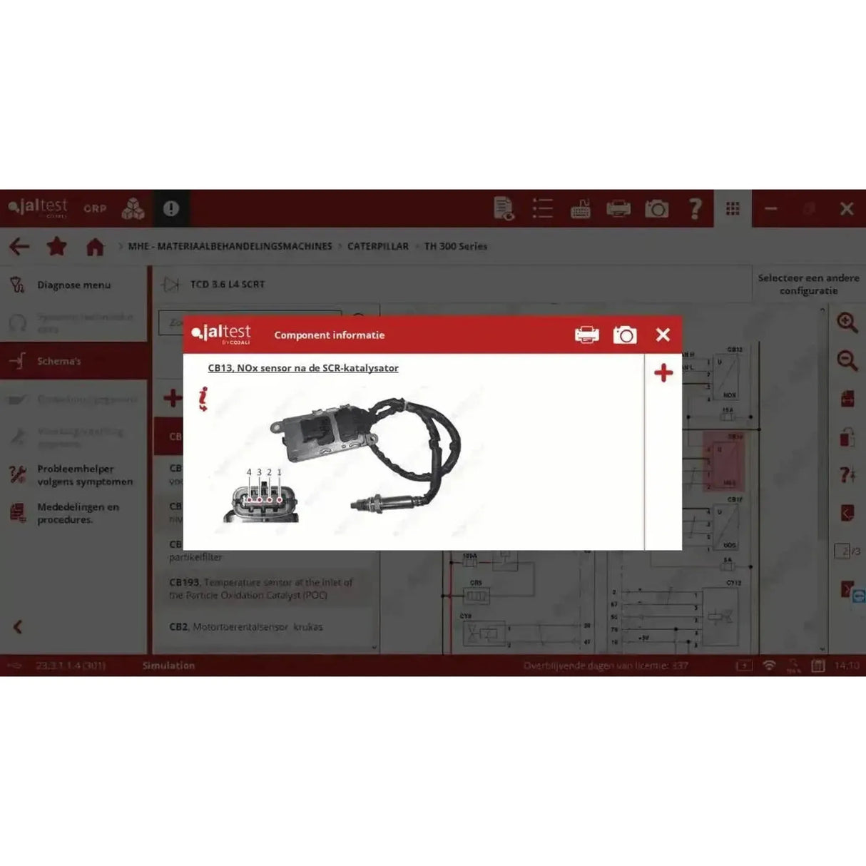 Jaltest MHE (Équipement de manutention) Appareil de diagnostic