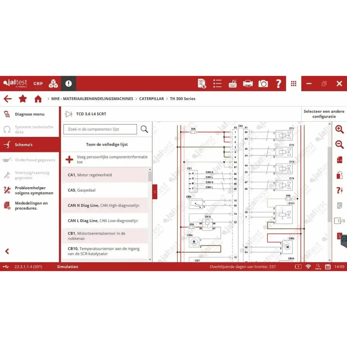 Jaltest MHE (Équipement de manutention) Appareil de diagnostic