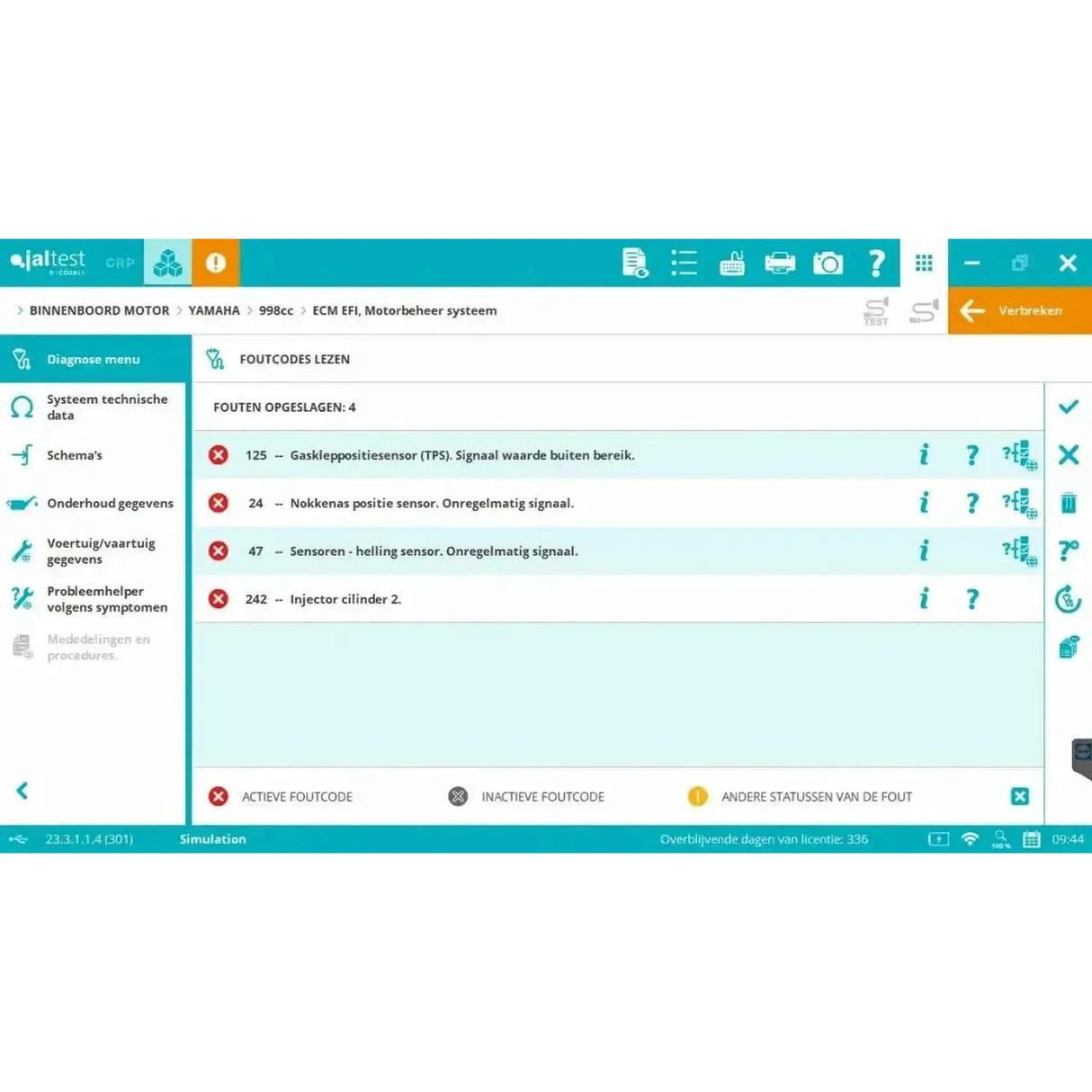 Appareil de diagnostic Jaltest Marine (Intrabord)