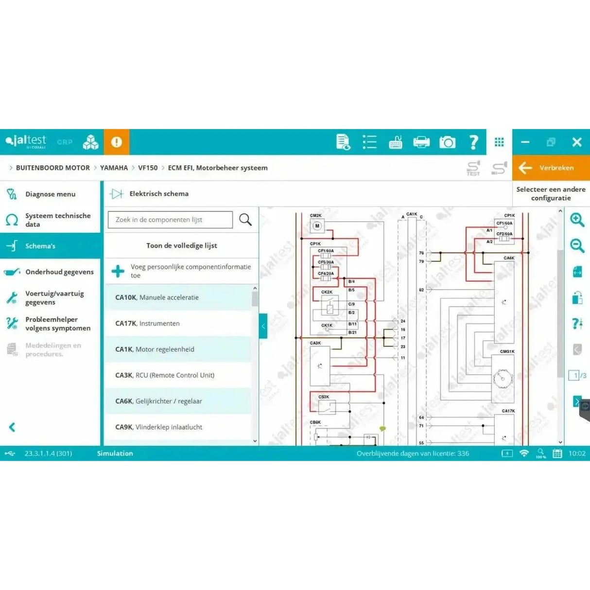 Jaltest Marine (Hors-bord) Appareil de diagnostic