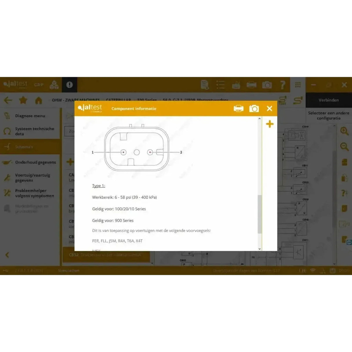 Jaltest OHW (hors route) Appareil de diagnostic