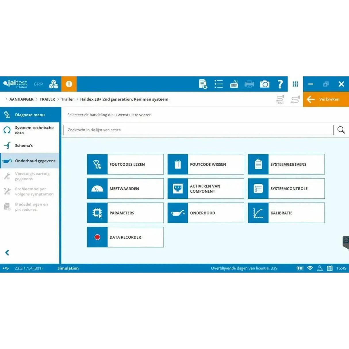 Jaltest Appareil de diagnostic pour remorque