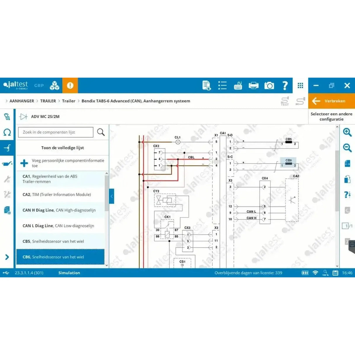 Jaltest Appareil de diagnostic pour remorque