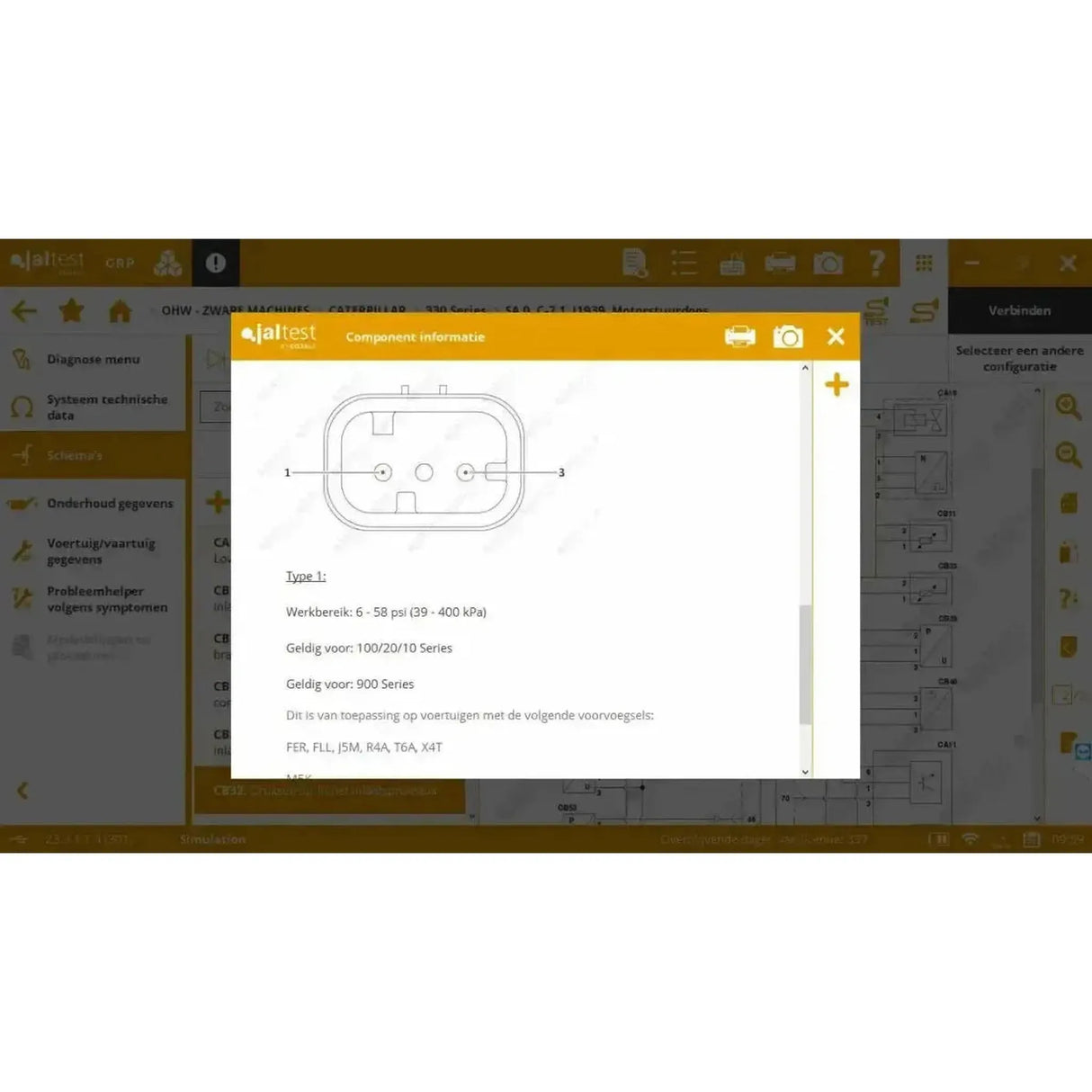 Appareil de diagnostic Jaltest pour balayeuses