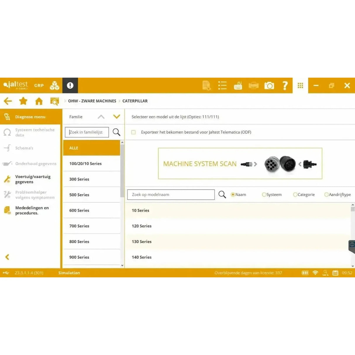 Appareil de diagnostic Jaltest pour balayeuses