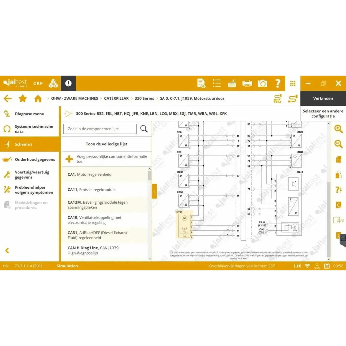 Appareil de diagnostic Jaltest pour balayeuses