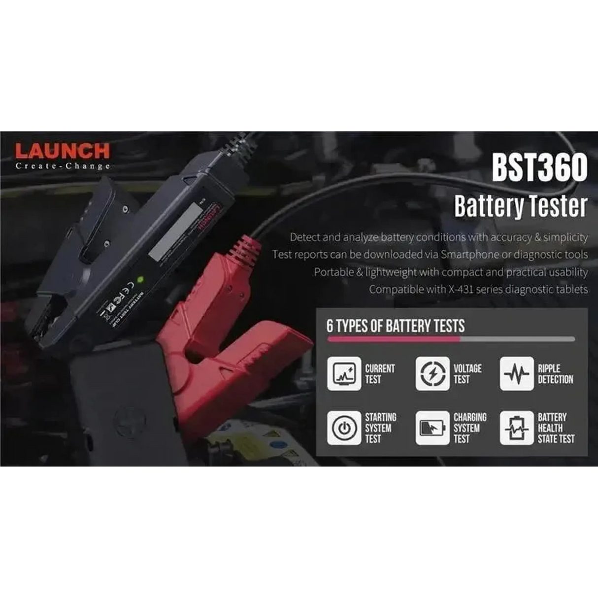 Launch BST360 | Testeur de batterie