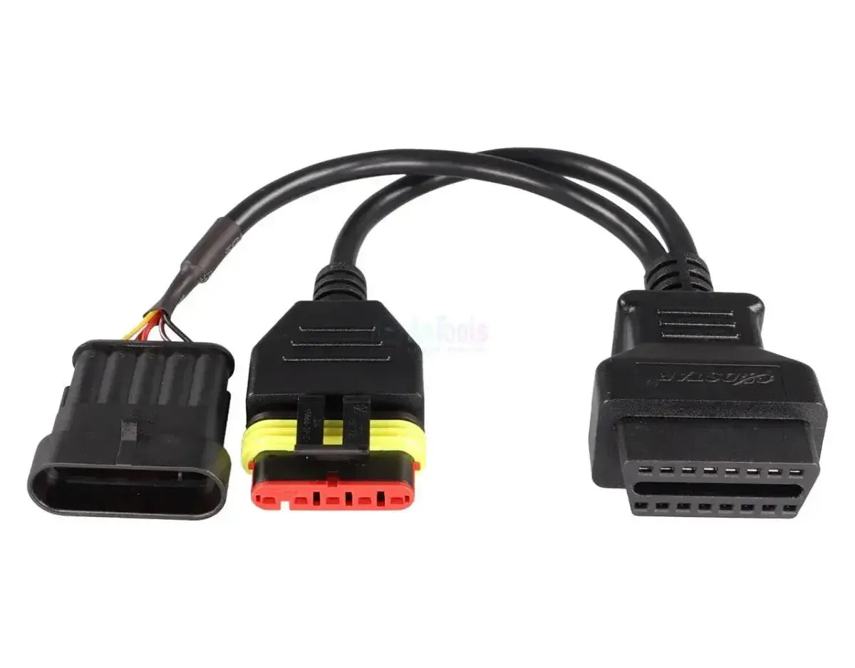 OBDSTAR (M047) | Vespa 5+5 broches OBD – 16 broches OBD2 Câble adaptateur | Moto