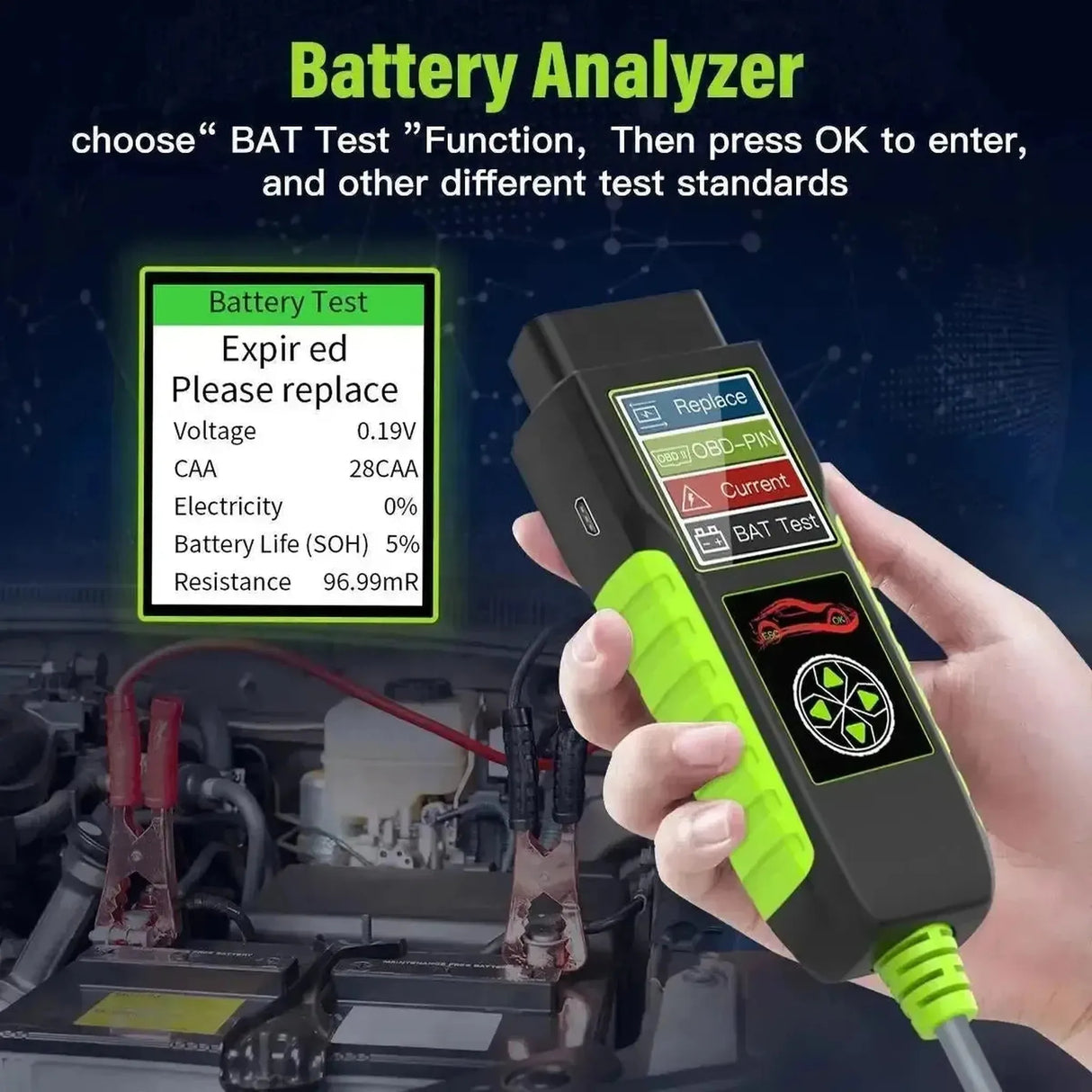 TopDiag BT400 Multifonctionnel | Testeur de batterie
