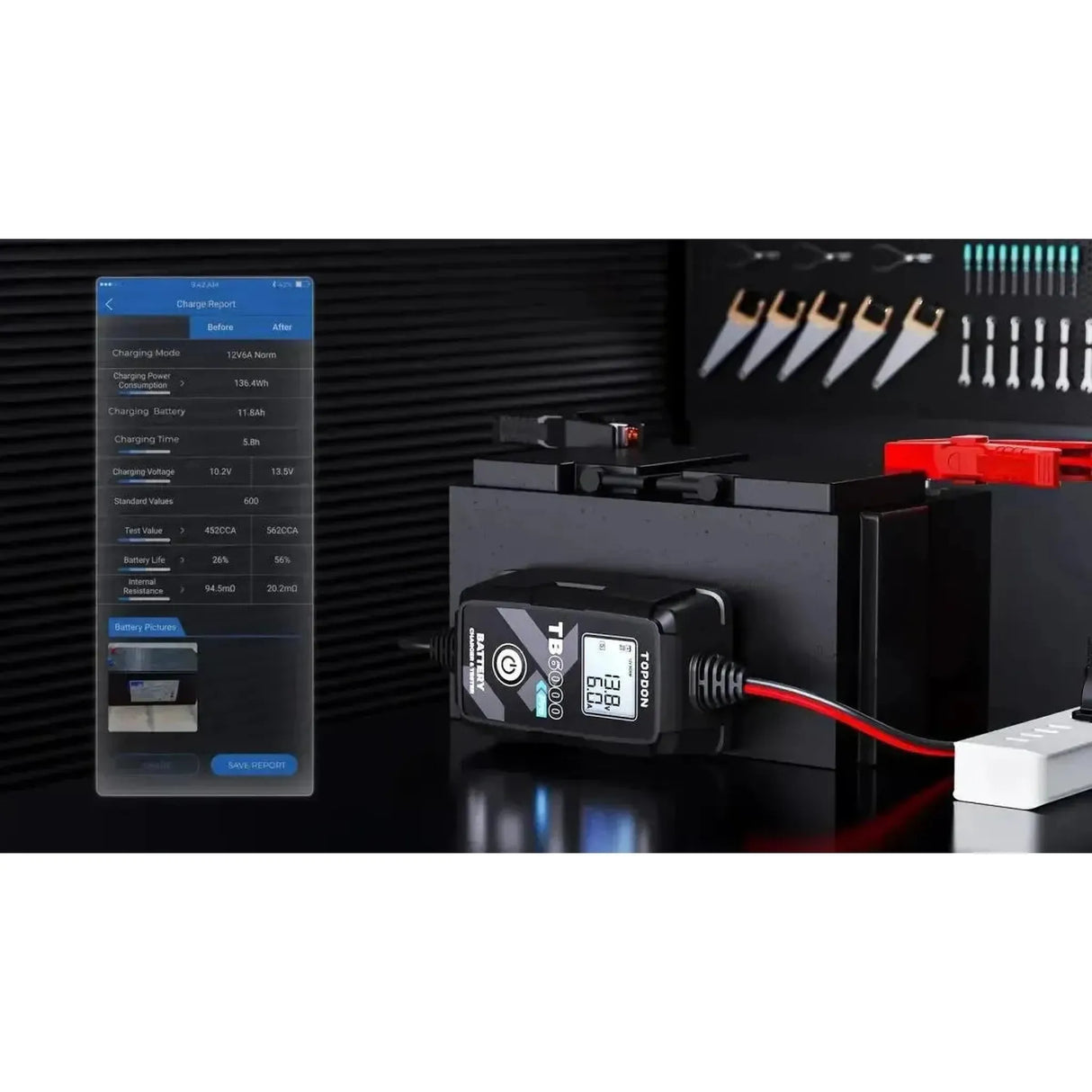 Topdon TB6000Pro | Chargeur d’entretien