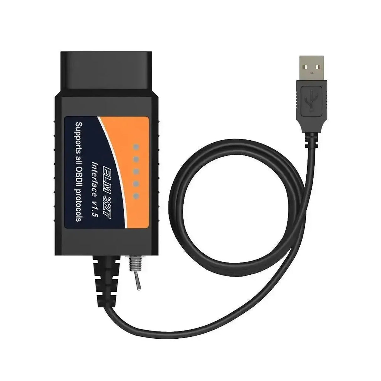 Câble interface USB universel ELM327 (CHT340) (Commutateur HS/MS-CAN)