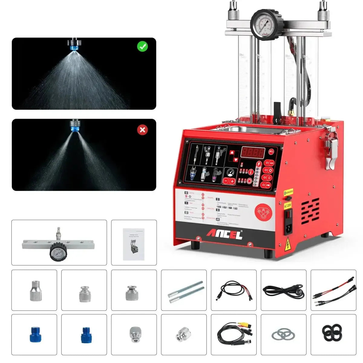 Ancel AJ400 Testeur d'injecteur Benzine GDI