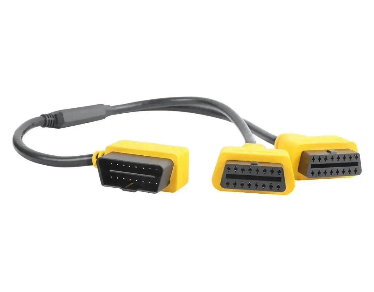 Autool (MOC260) | Câble répartiteur prolongateur OBD2 16 broches 2 pièces (50 cm) | Interface