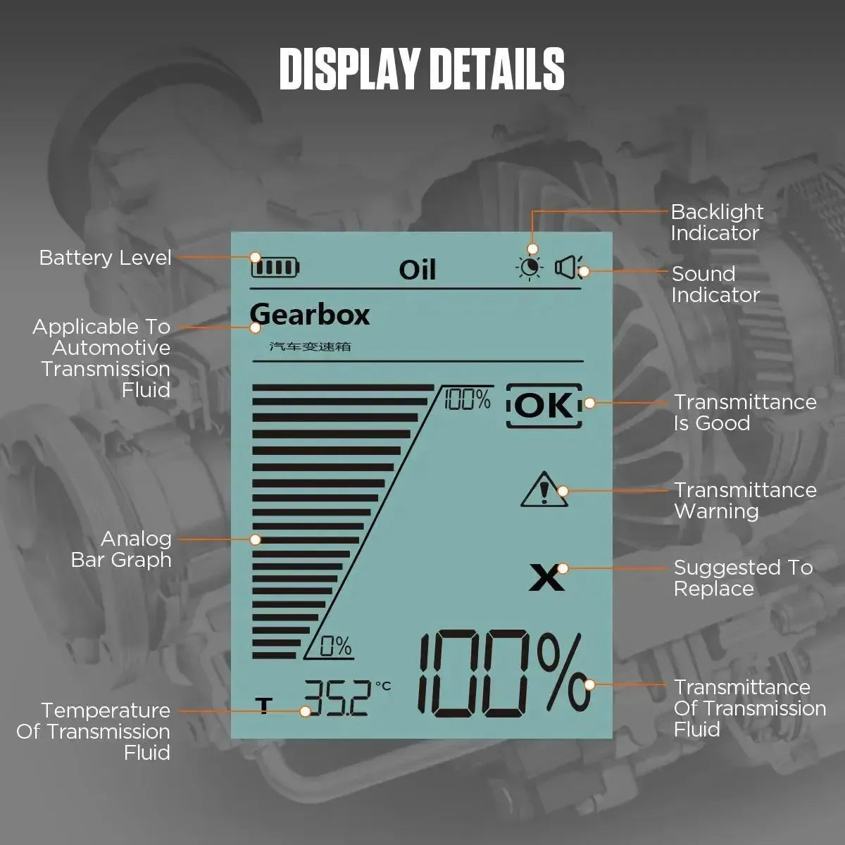 Autool AS505 | Testeur de liquide de transmission