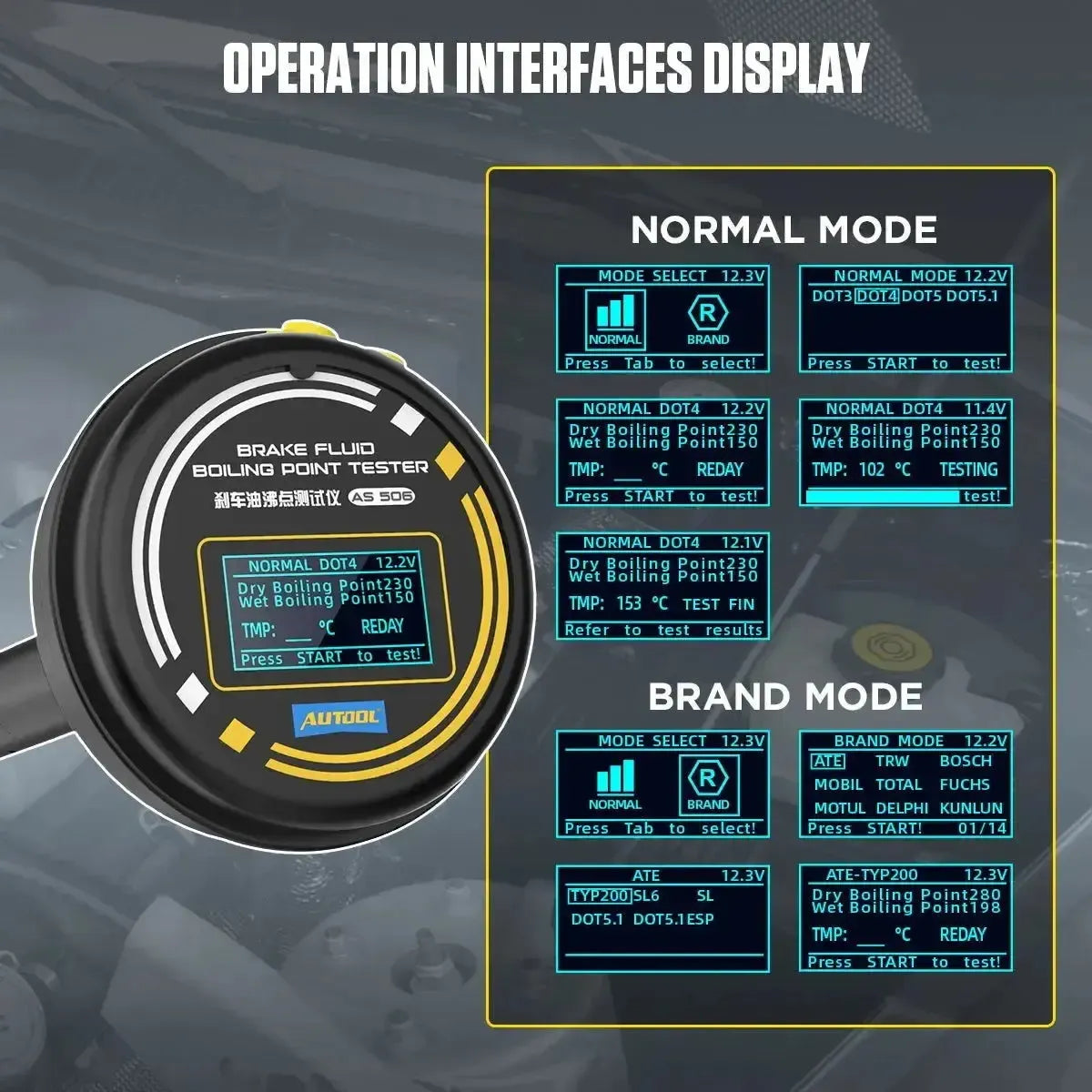 Autool AS506 | Testeur de liquide de frein