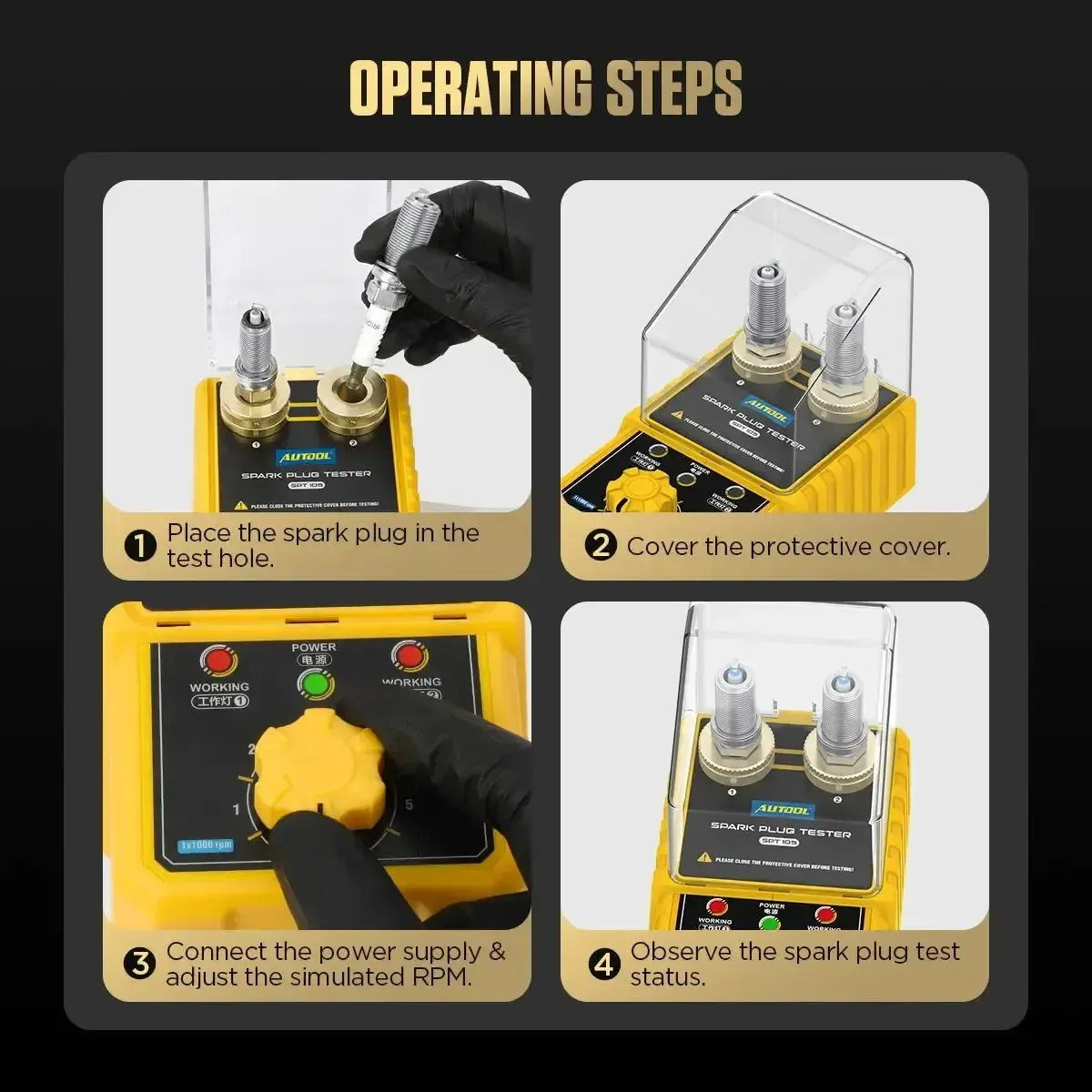 Autool SPT105 | Testeur de bougies d’allumage