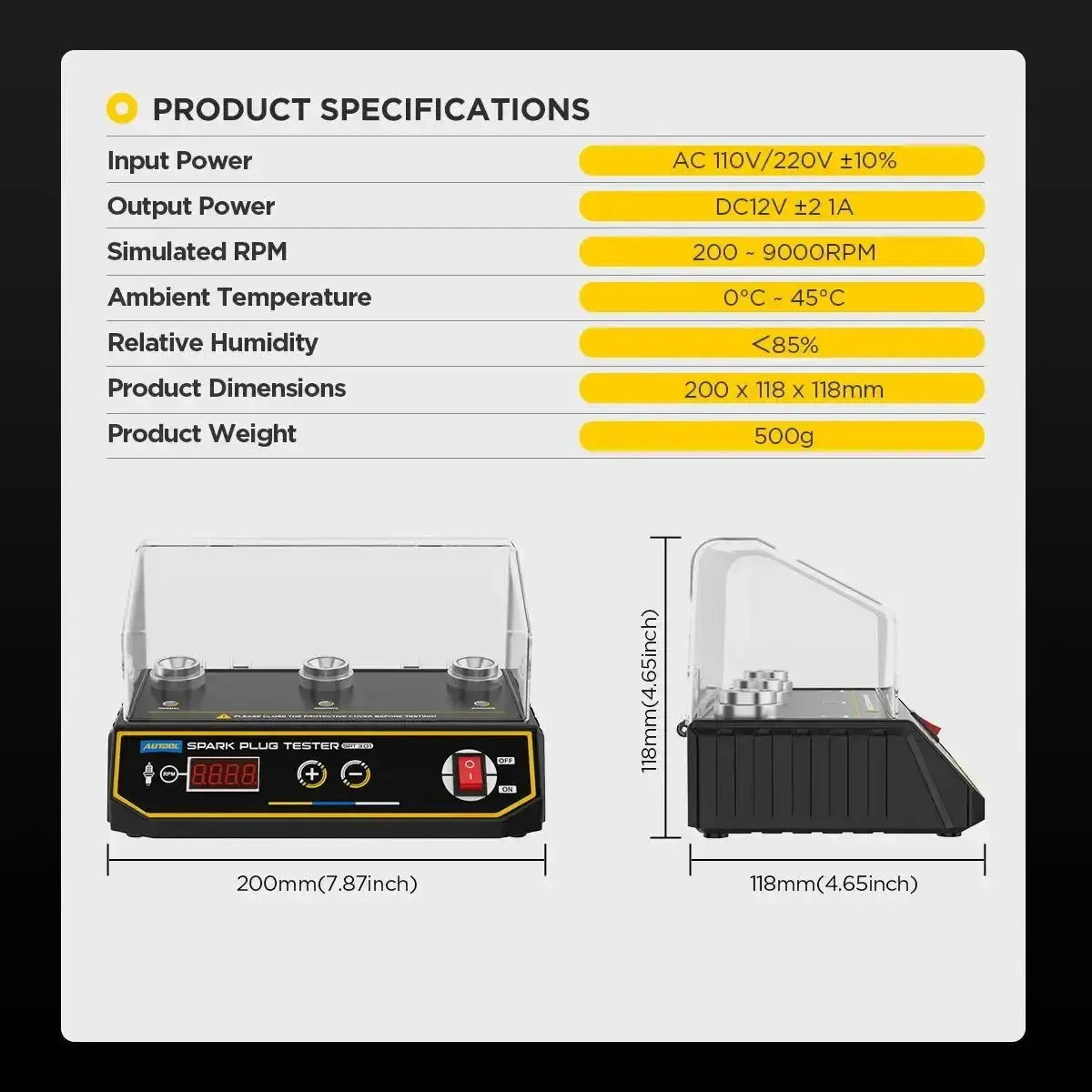 Autool SPT301 | Testeur de bougies d’allumage