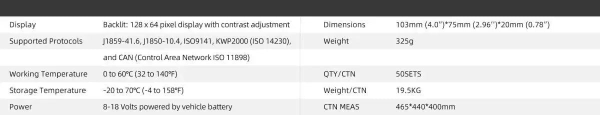 Foxwell NT200E | Lecteur de codes | Voiture