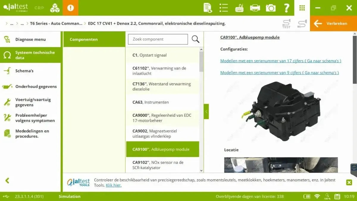 Jaltest AGV (Agricole) Appareil de diagnostic