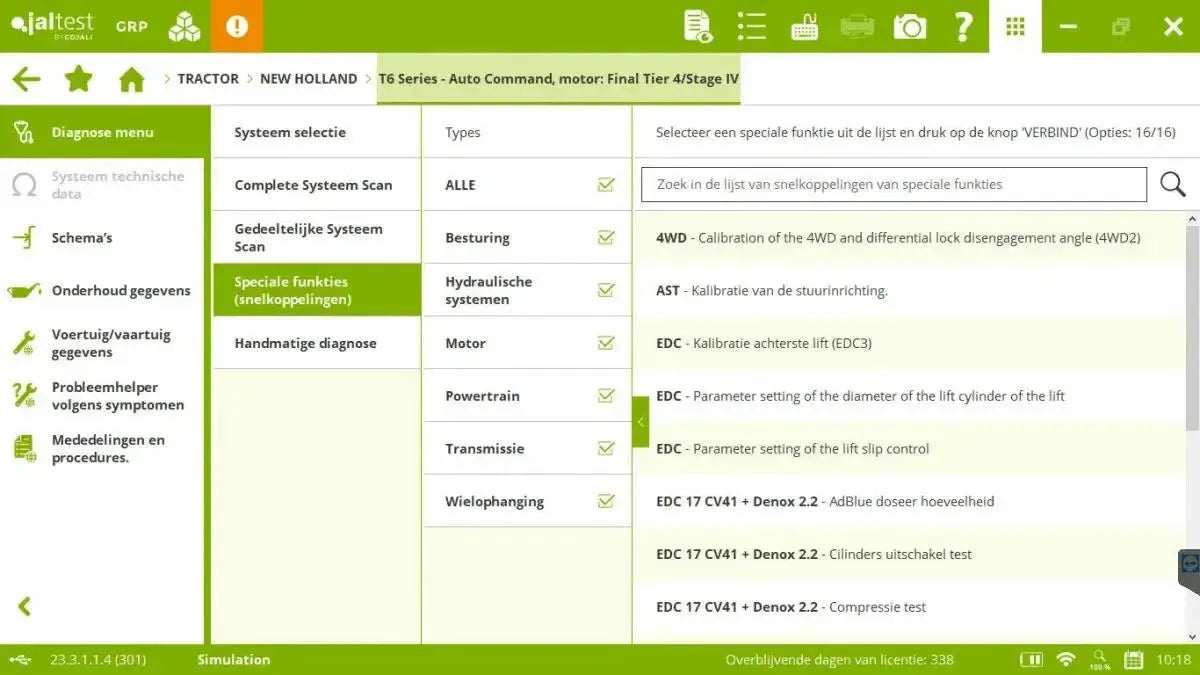 Jaltest AGV (Agricole) Appareil de diagnostic
