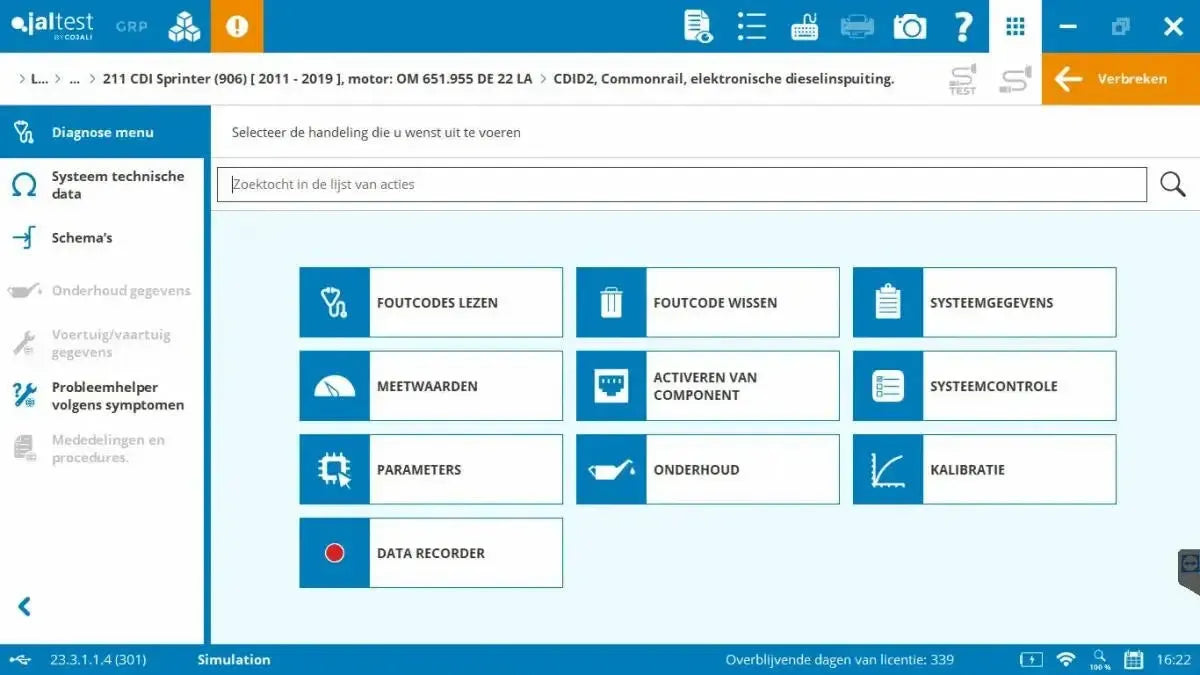 Jaltest VUL (Véhicule Utilitaire Léger) Appareil de diagnostic
