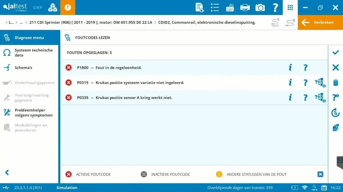 Jaltest VUL (Véhicule Utilitaire Léger) Appareil de diagnostic