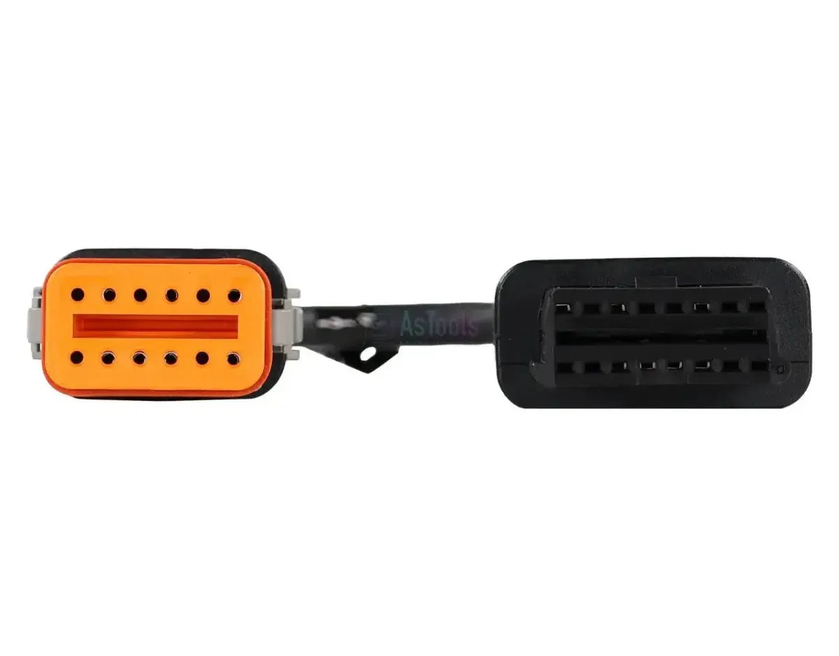 Jaltest (JDC536A) | Câble adaptateur Komatsu 12 broches OBD – 16 broches OBD2 | Machine tout-terrain et de construction