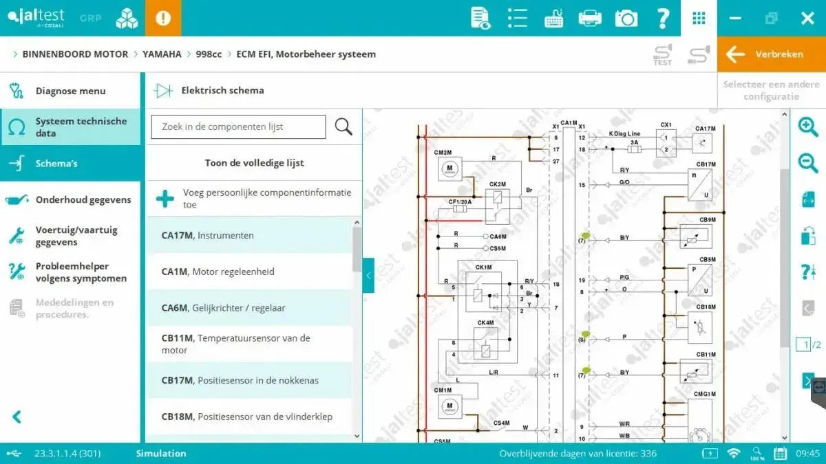 Jaltest Marine (Binnenboord) Appareil de diagnostic