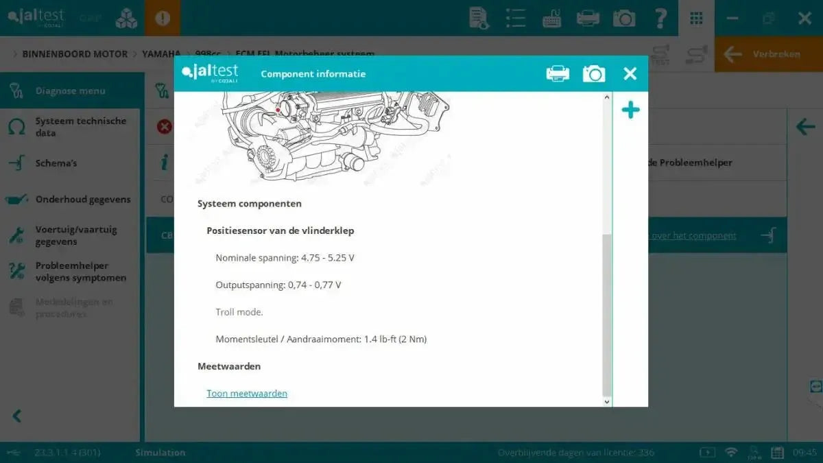 Jaltest Marine (Binnenboord) Appareil de diagnostic