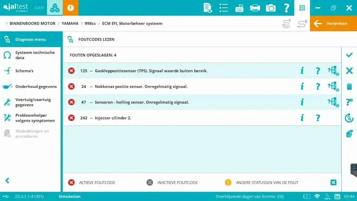 Jaltest Marine (Binnenboord) Appareil de diagnostic