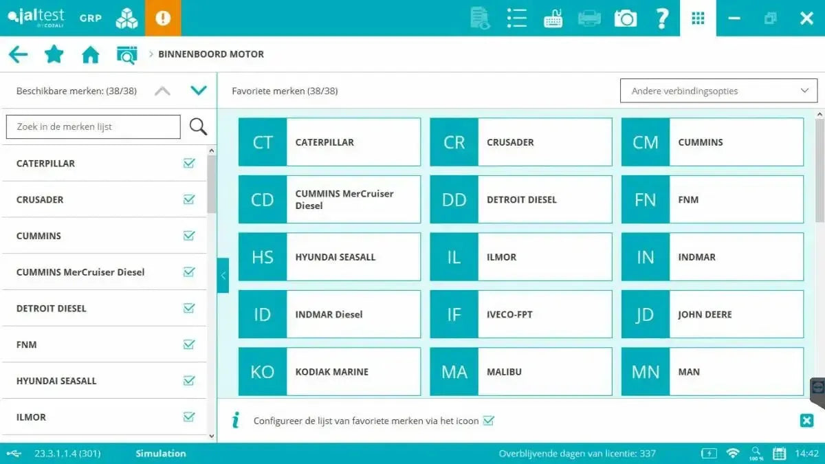 Jaltest Marine (Binnenboord) Appareil de diagnostic