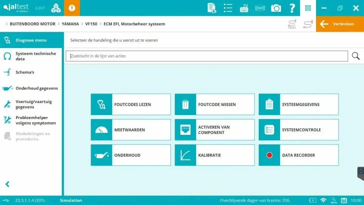 Jaltest Marine (Hors-bord) Appareil de diagnostic